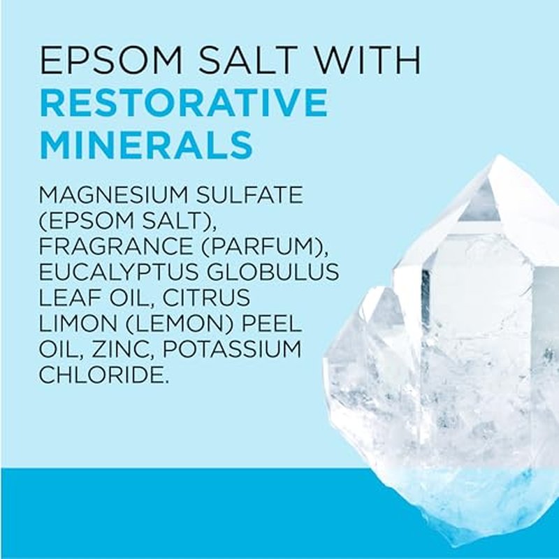 Dr Teal's Epsom Salt Magnesium Soak, Restorative Minerals with Magnesium, Potassium & Zinc, 3 lbs