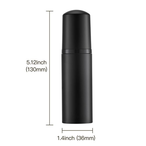 Tekson 30PCS Soap Foam Bottle (2 oz), Empty Travel Foaming Lash Shampoo for Cleanser, Dispenser (Black Cap)
