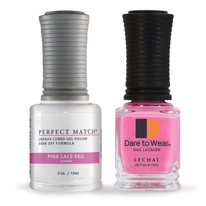 LECHAT Perfect Match Gel Polish, Pink Lace Veil, 0.5 Fl Oz (PMS49)