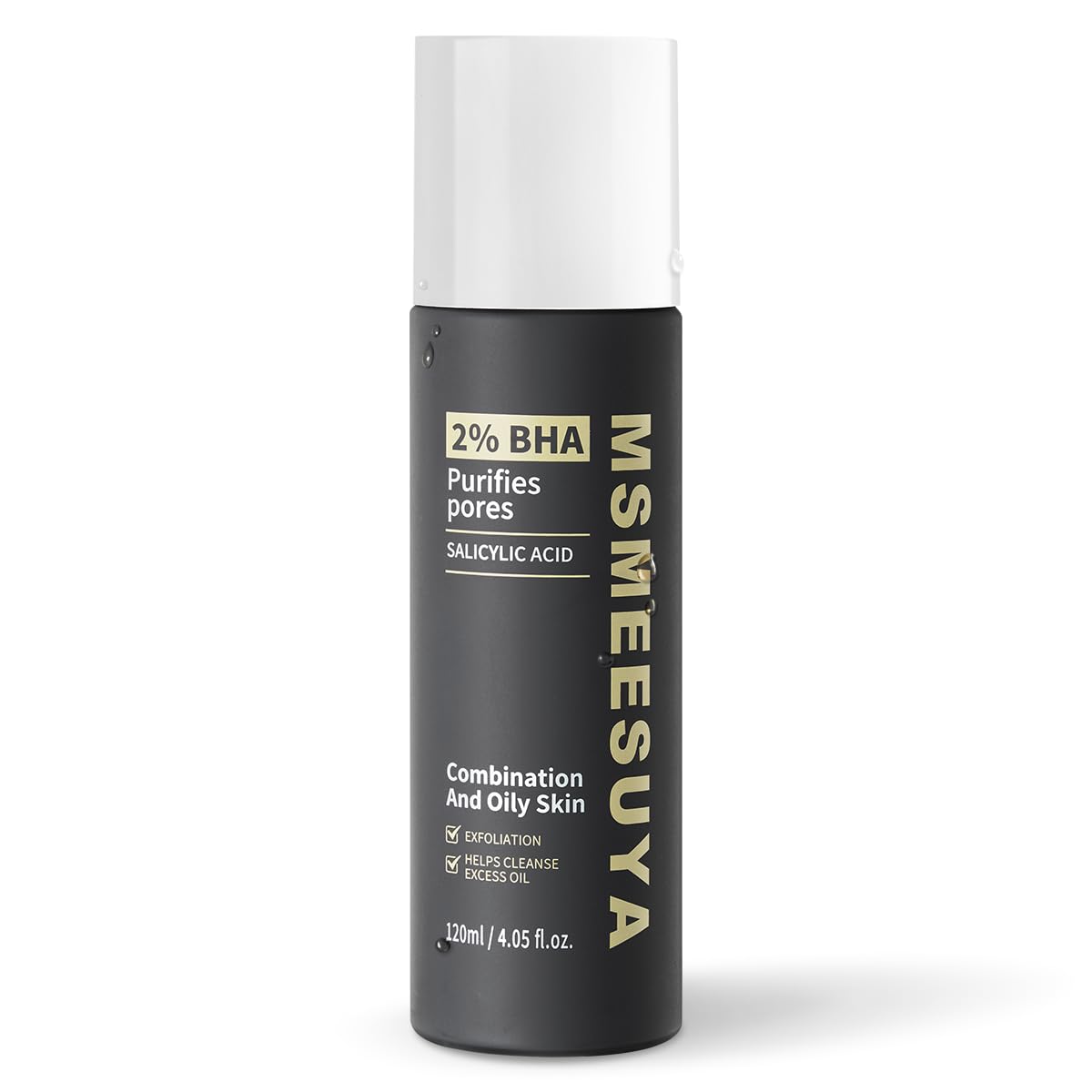 MSMEESUYA Salicylic Acid 2% Serum – Exfoliating Face Serum for Oily & Combination Skin, Helps Clear Pores & Blackheads, Fragrance-Free, 120ml / 4.05 fl oz