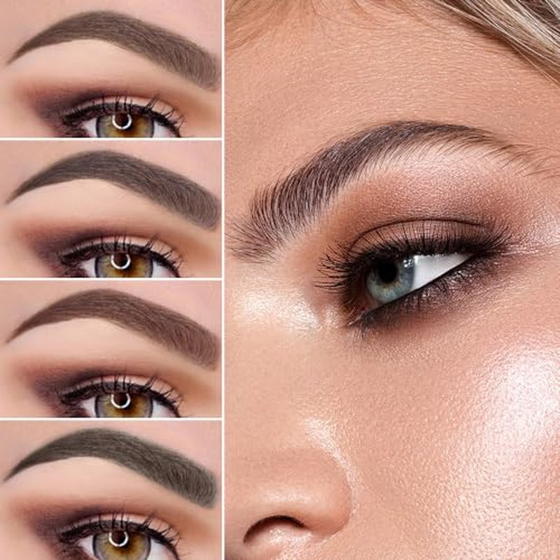 2PCS Microblading Eyebrow Pencil, 2025 New Magic Eyebrow Tattoo Pencil 4 Fork Tip, Natural Waterproof Makeup Fine Stroke Eyebrow Pencil Long-Lasting Eyebrow Pen (Black)