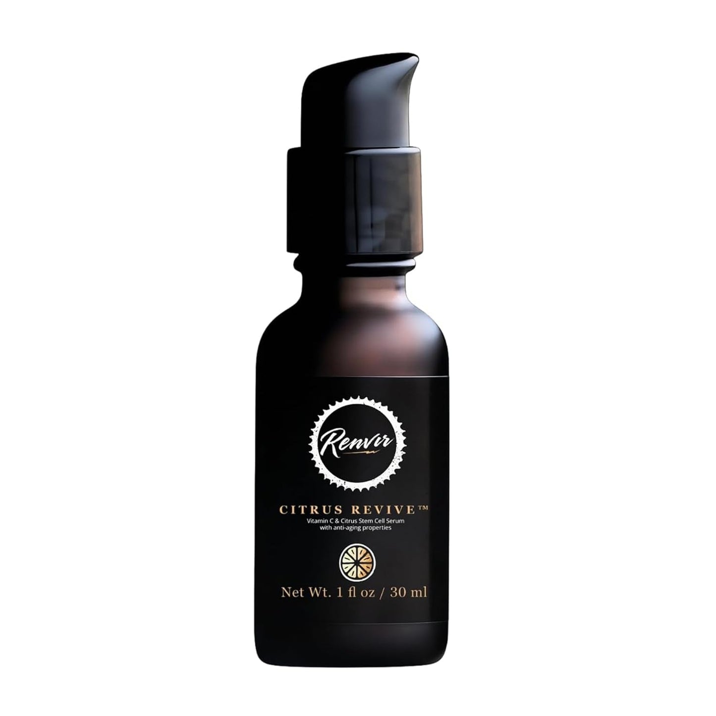 Men's Vitamin C Serum With Hyaluronic Acid (Made In The USA, Anti Aging Formula) Citrus Revive Stem Cell Boost & Hydrating Face Care for Brightening Dark Spots and Renewing Sensitive Skin For Him