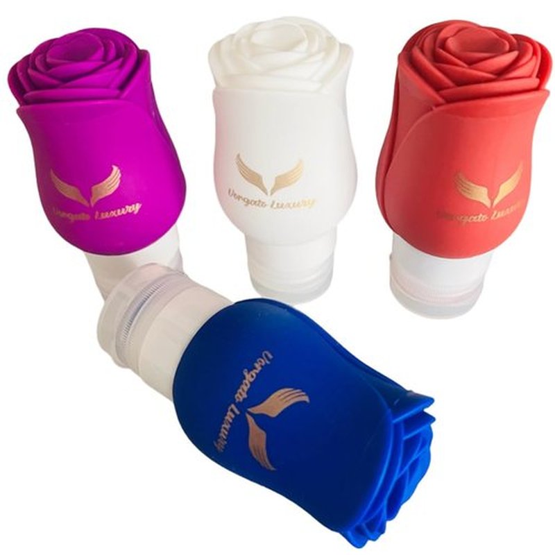 Vorgato Luxury -3oz Travel Toiletry Bottles - Travel Containers for Toiletries Leak proof - Toiletry Bottles - Travel Size Containers - TSA Approved Travel Bottles - 3oz Silicone 4pcs