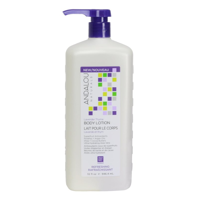 Andalou Naturals Lavender Thyme Refreshing Body Lotion, Value Size, 32 Ounce