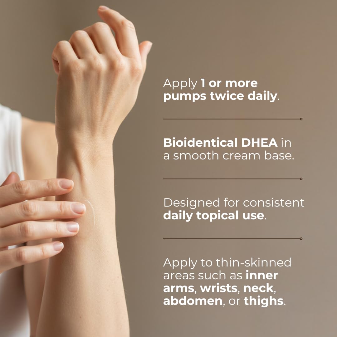 Glow Natural Wellness TestaDerm - DHEA Supplement Cream for Women - Plant-Derived Topical Balancing Cream - Unscented Formula with Botanicals - 1 fl oz (30ml)