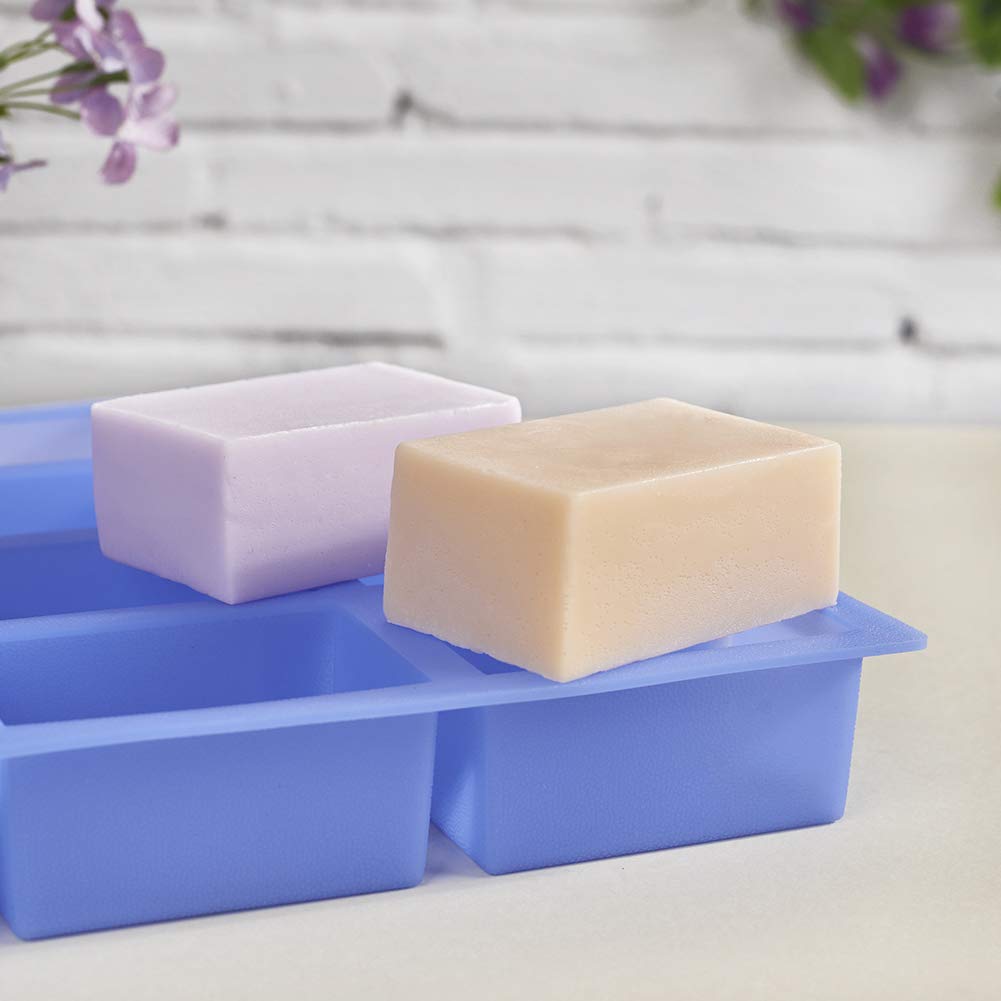Silicone Soap Mold for Soap Making, 12-Cavity 5.5oz Deep Rectangle Soap Mold, Thick Flexible Easy Release BPA-Free Non-Stick Mold for Handmade Soap, Bath Bombs, Resin & DIY Crafts