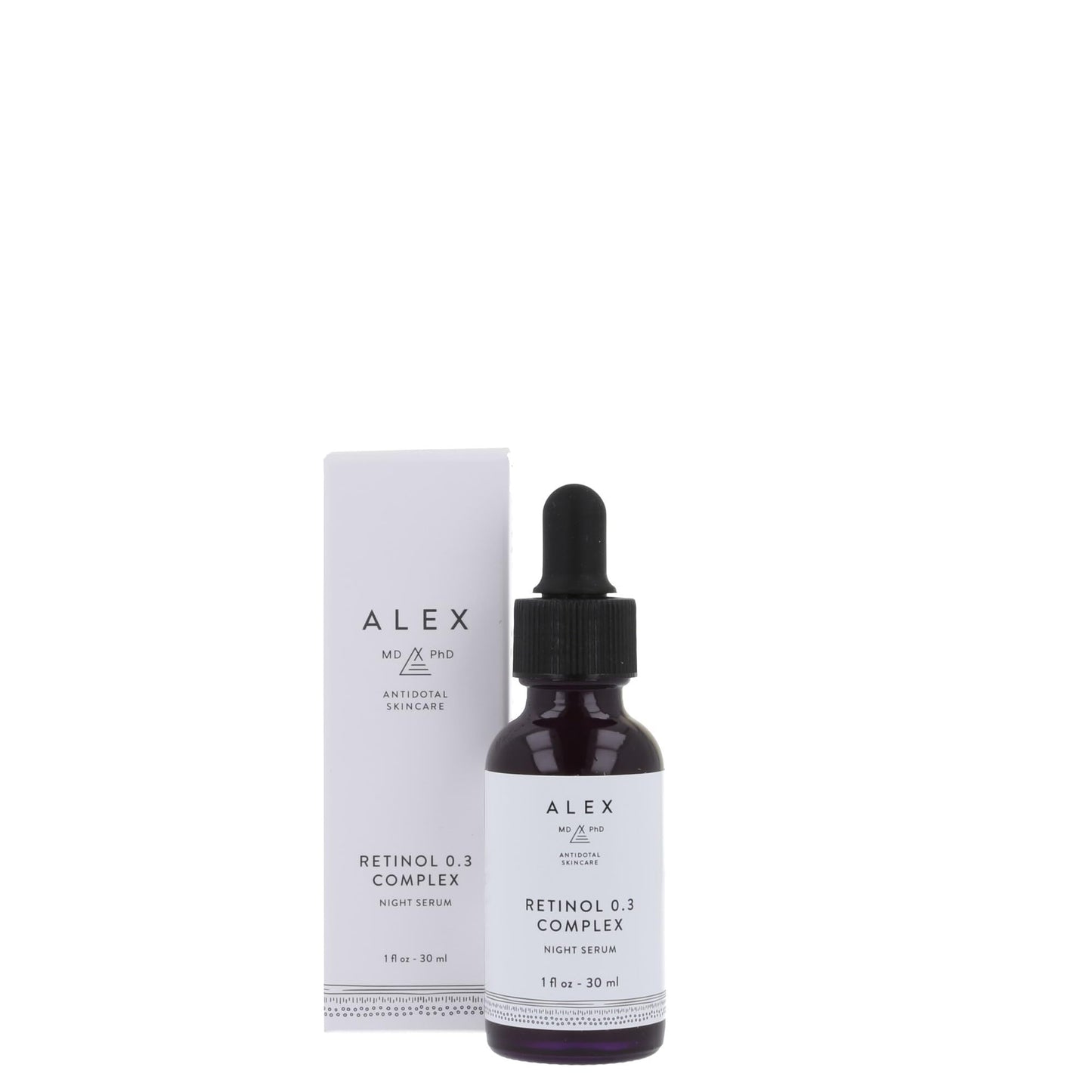 Alex MD PhD Retinol 0.3 Complex Serum with Bakuchiol, Niacinamide & Hyaluronic Acid – Anti-Aging Face Serum for Fine Lines, Wrinkles & Uneven Tone – Physician-Formulated Skincare 1 fl oz