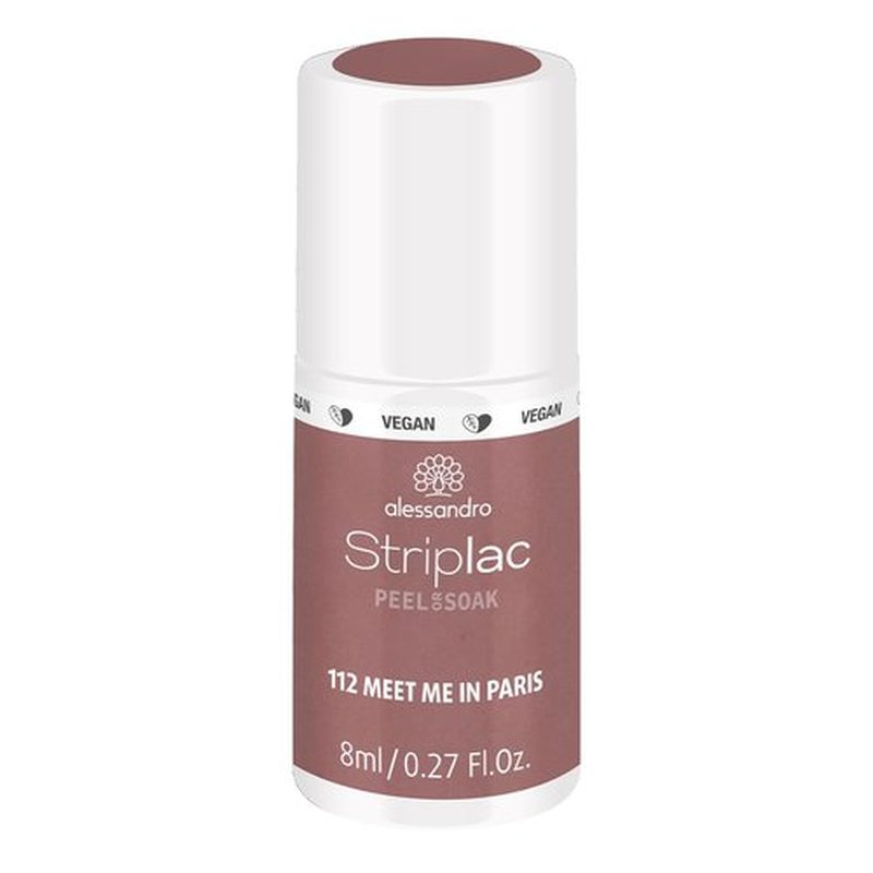 alessandro Striplac Peel or Soak Nail Polish - Long Lasting Wear - Quick Drying Time - Offers a Variety of Colors - Delivers Professional Results - Vegan - Cruelty Free - Meet Me In Paris - 0.27 oz