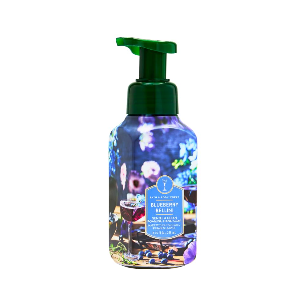 Bath & Body Works Gentle & Clean Foaming Hand Soap – WHITE TEA & SAGE, BLUEBERRY BELLINI, COVERED IN ROSES 3pc bundle – 8.75 fl oz each – Fresh Fruity & Floral Scents - 2026 LIMITED EDITION