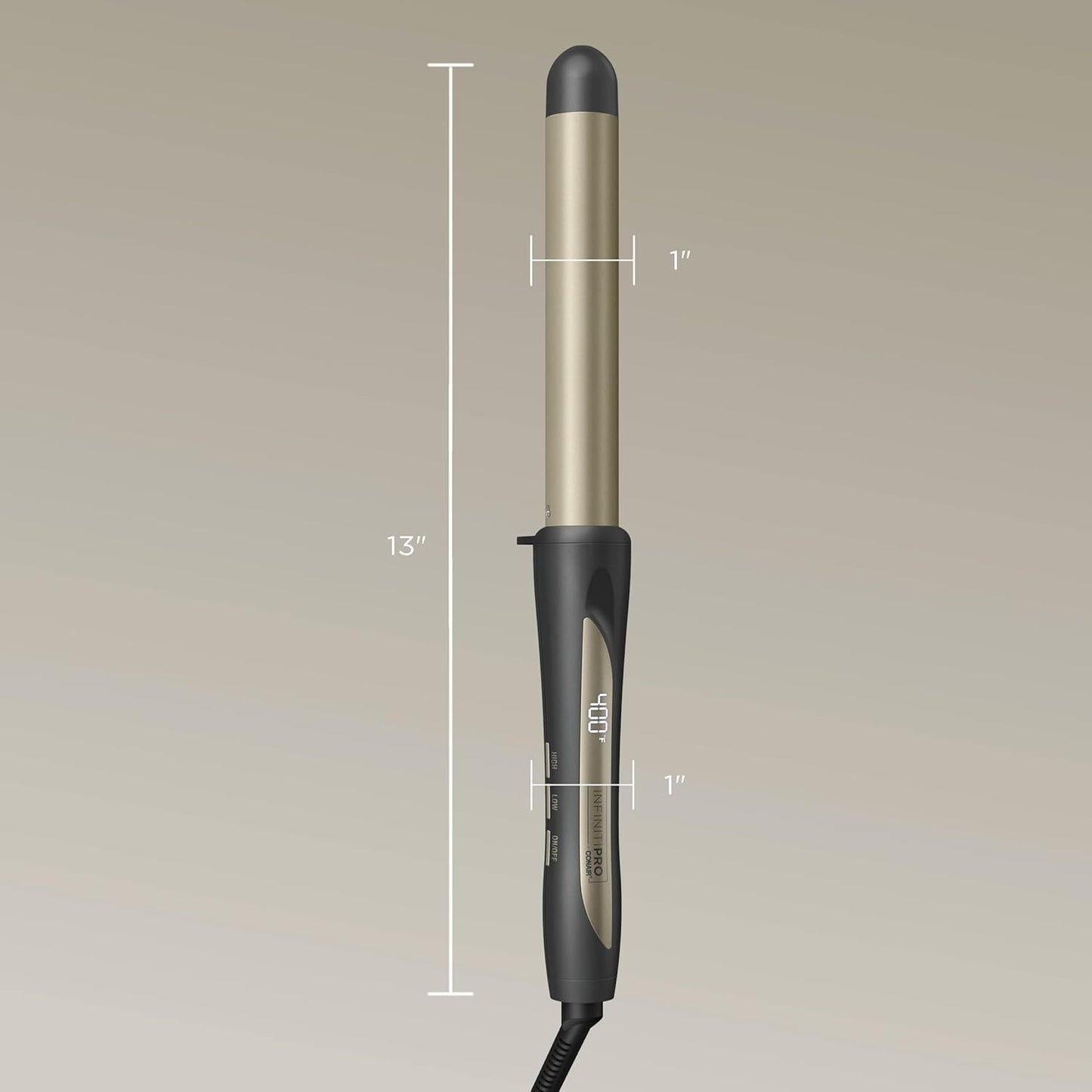 Tourmaline Ceramic Tapered Curling Wand - 1 1/4" to 3/4" for Beachy Waves