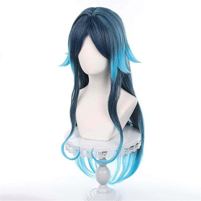 Mystylecos Fanan Blue Gradient Cosplay Wig Genshin Impact Hydro Yaksha Synthetic Wig