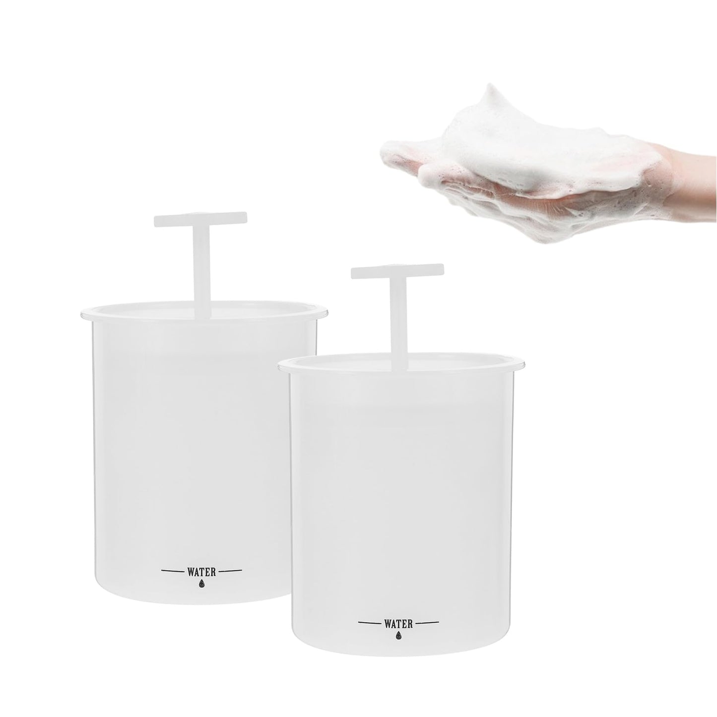 Balacoo 2-Pack Face Wash Foam Maker Cups – Travel-Size Manual Foamer for Dense Lather, Soap-Saving Skincare Tool for Home & On-the-Go