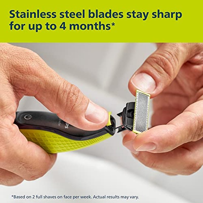 Philips Norelco OneBlade 360 with Connectivity Hybrid Face + Body, Electric Beard Trimmer, Shaver & Body Groomer with 360 Blade Tech, 1x360 Blade, 5-in-1 Comb, Body Kit, Travel Case, QP4631/90
