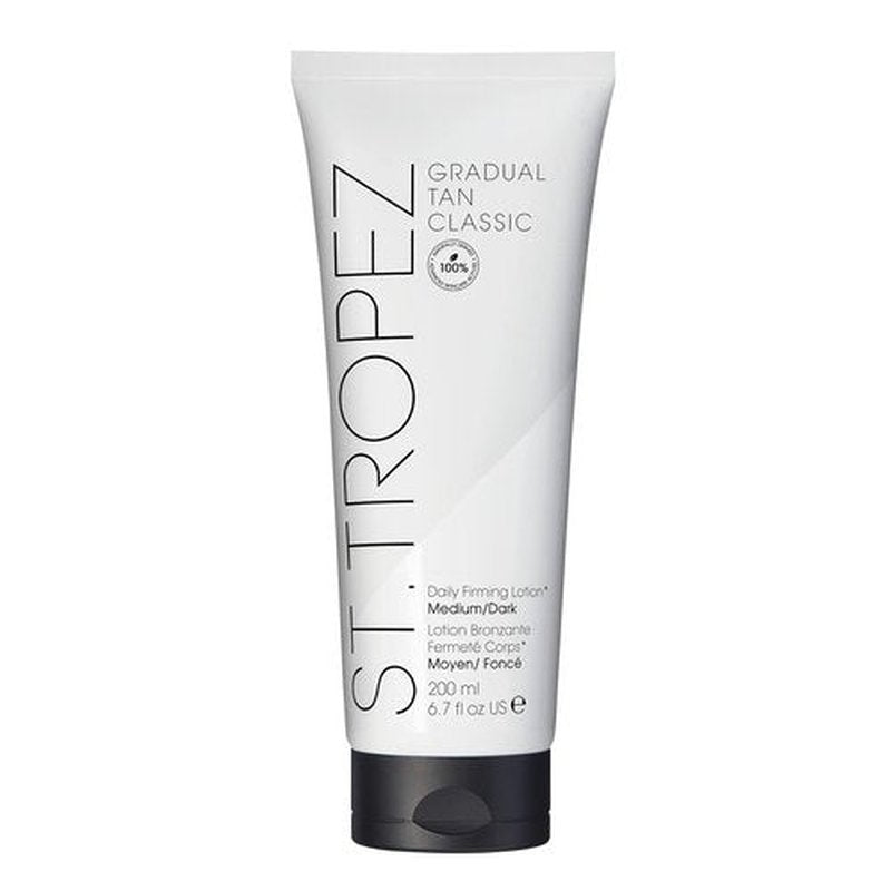 St.Tropez Gradual Tan Firming Lotion, Medium/Dark Shade, Sun Kissed Glow Self Tan Moisturizer, 5 Skincare Benefits, Vegan, Natural & Cruelty Free, 6.7 Fl Oz