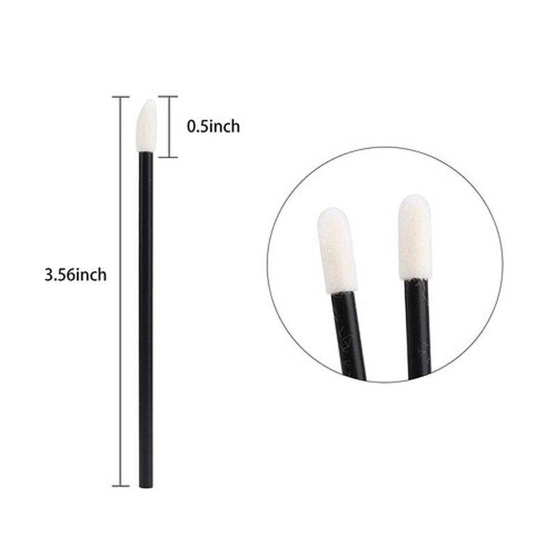 Mooerca 640PCS Disposable Lip Brushes Make Up Brush Lipstick Applicators Wands Makeup Applicators Brushes Lip gloss Applicators Tester Wands Tool Kits Makeup Beauty Tool Kits Black