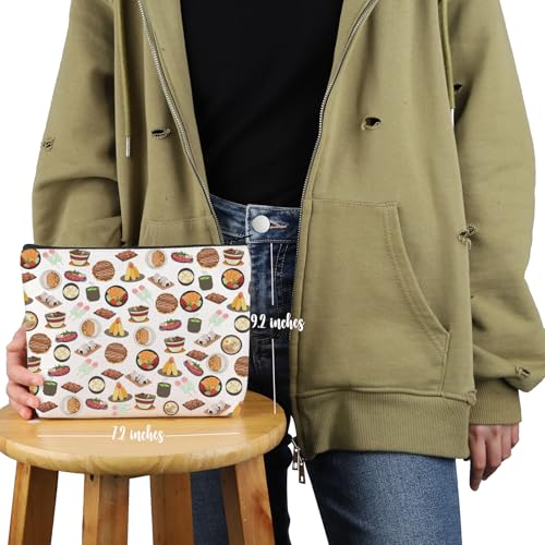 VAMSII Japan Lover Gift Japan Food Design Makeup Bag Japanese Cuisine Cosmetic Bag Japan Culture Lover Gift Japan Trip Gift (Japan Food Design M)