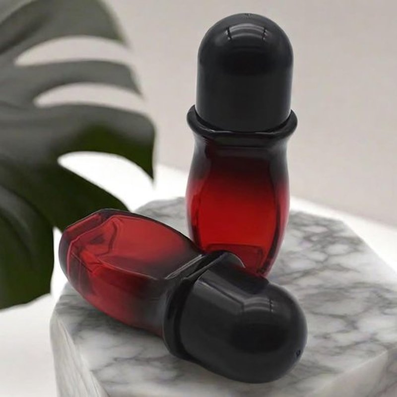 BFLCTTBD 2pcs 50ml Glass Bottle Roller Ball Large Empty Roller Bottles Refillable Rollerball Bottles for Perfume Essential Oils Deodorant