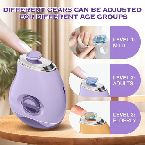2 in 1 Electric Polishing Automatic Nail Clippers with LED Light,Electric Nail Clipper,Safe Fingernail & Toenail Clippers 3-Speed Automatic Nail Trimmer for Kids, Adults, Elderly (Black)