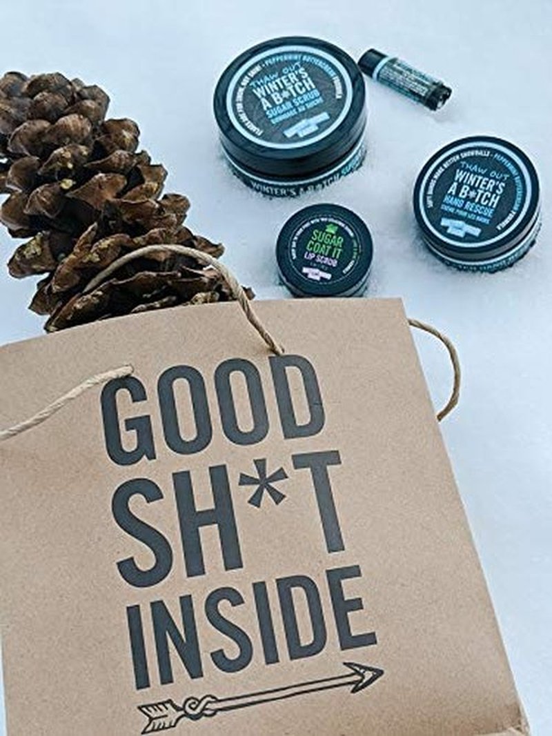 Walton Wood Farm Sugar Scrub (Winter's A Btch) Peppermint Buttercream Formula Vegan-Friendly and Paraben-Free 8 oz