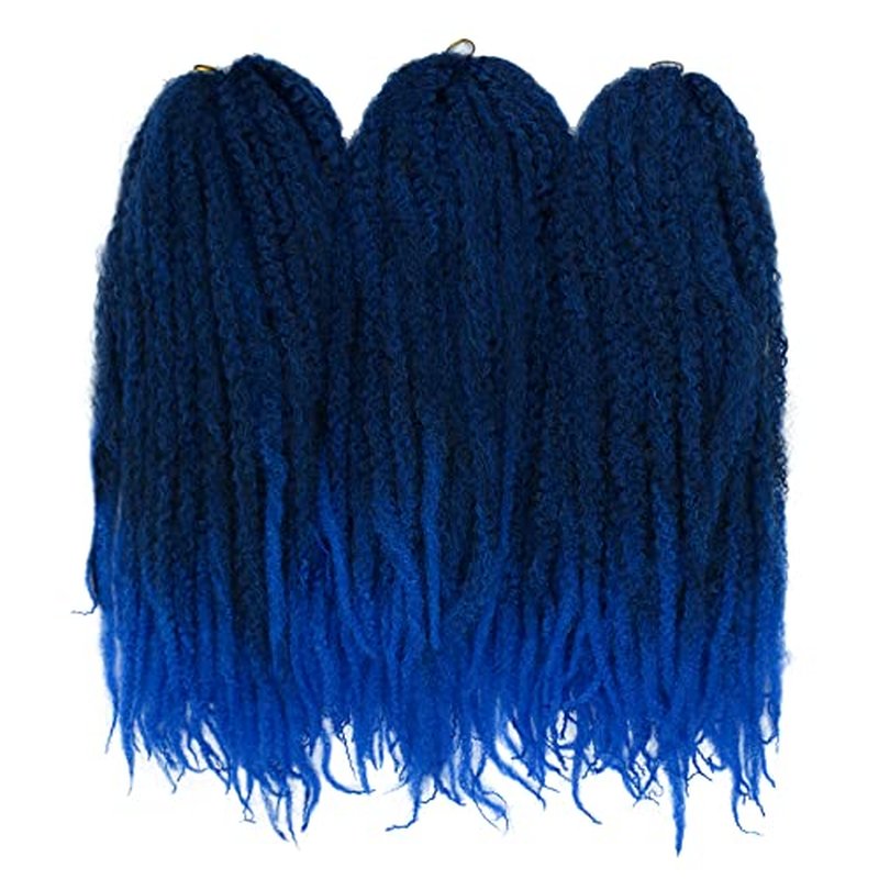 KGBFASS 24inch Blonde Marley Braiding Hair Long Kinky Curly Marley Twist Braiding Hair for Faux Locs Box Braids Crochet Hair Extension Black Women 3Pcs(613#)