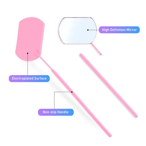 TBWHL Heart-Shaped Travel Handheld Mirror, Cosmetic Hand Mirror with Handle Hand Held Mirror for Women Girls (Lash Mirror & Heart Mirror, 2)