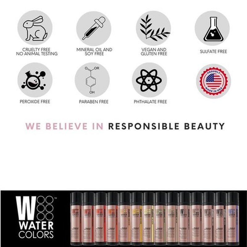 Watercolors Semi Permanent Color Depositing Shampoo. Sulfate & Paraben Free to Maintain & Enhance Hair Color 8.5 oz - MOLTEN BRONZE