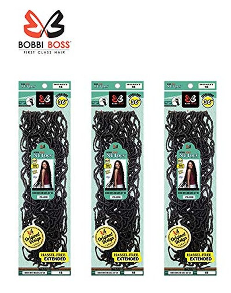 Bobbi Boss Synthetic Crochet Braid NU LOCS 36 2x (3-Pack, BT4/3327)