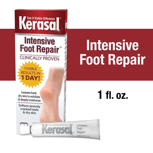 Kerasal Intensive Foot Repair Ointment - 1 oz (3-Pack) for Cracked Heels & Dry Skin
