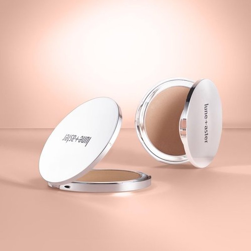 LUNE + ASTER Soft Silk Bronzer | Buildable Silk Bronzer, Luminous-Matte Finish - Chestnut