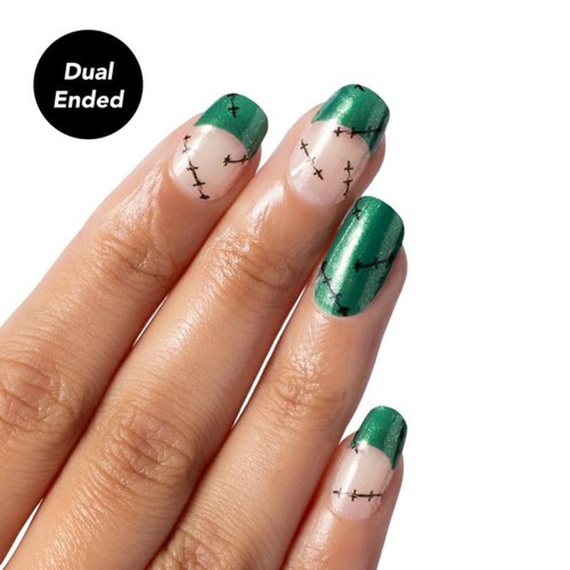 Color Street 'Frank And Shine' (FNS007) - French Tip Nail Polish Strips Don't Be Afraid - Halloween 2023
