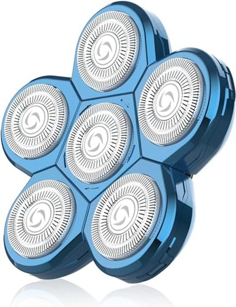 Head Shaver Replacement Heads, Kibiy 6 Blades Replacement Head, Bald Shaver Replacement Head, Replacement Shaver Head, Shaver Heads Replacement (#1)