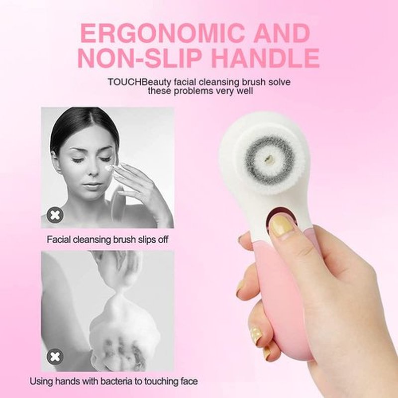 Face Brush Electric Face Cleansing Brush Skin Cleansing Face Scrubber with 3 Brush Heads TOUCHBeauty Spin Brush for Deep Cleansing Exfoliation, Facial Cleanser Brush for Massaging