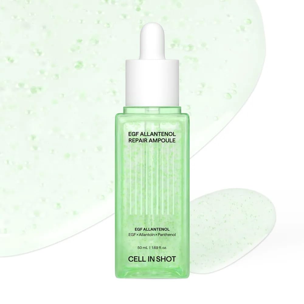 CELL IN SHOT EGF Allantenol Repair Ampoule - Soothing Facial Serum for Post-Blemish Recovery, Calming Hydrating Ampoule for Acne-Prone & Sensitive Skin, Korean Skin Care, 1.69 fl.oz. (50 ml)