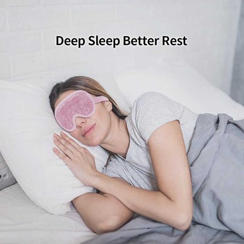 CONBELLA Adorable cooling Eye Mask Gel Eye Mask, Reusable Hot Cold Therapy cold eye mask for Post Surgery, Puffiness, Dark Circles, Eye Bags, Dry Eyes, Migraines with Soft Plush Backing