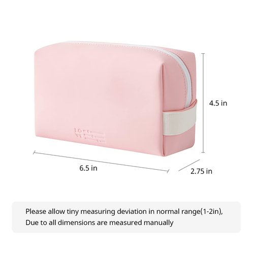 Prite Small Makeup Bag Travel Cosmetic Bag,lipstick pouch,Zipper Pouch,Great Gifts for Women,Waterproof Toiletry Bag Accessories Organizer Gifts(pink)