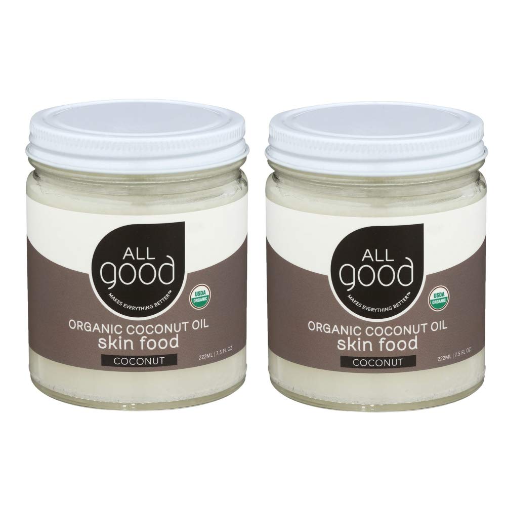 Organic Coconut Oil Skin Food - Natural Moisturizer & Vegan Skincare (2-Pack)