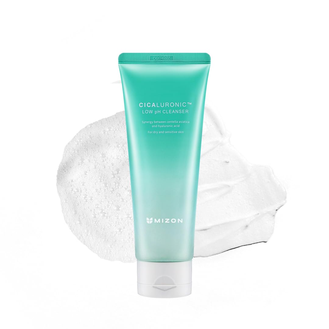 MIZON Cicaluronic Low pH Cleanser with Centella Asiatica Hyaluronic Acid BHA Sebum Care Blemish Care Dead Skin Cell Removal Korean Skincare (120ml/4.05fl oz)