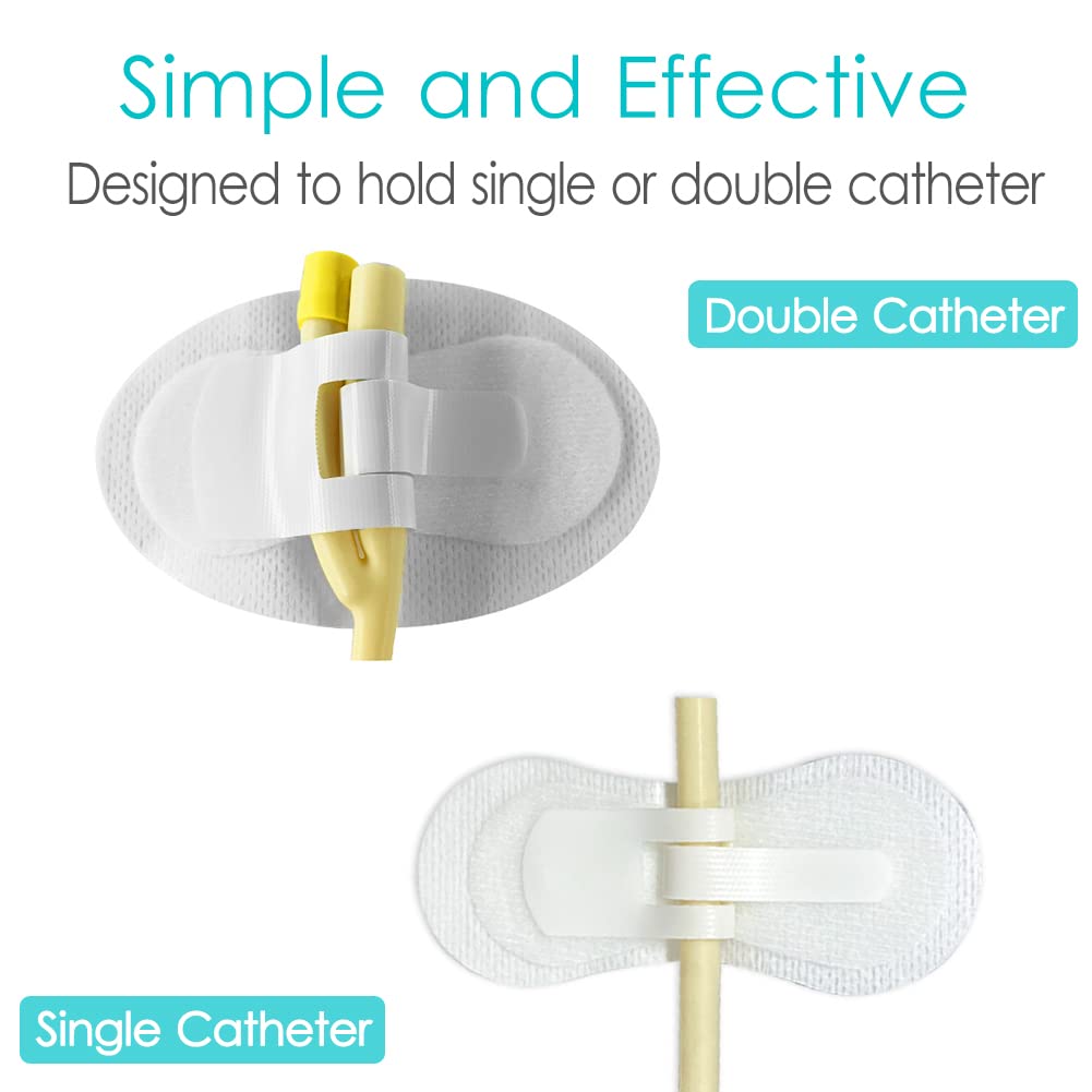 Low Profile Feeding Tube Holder Peg G-Tube Stabilizer Picc Line Peritoneal Dialysis Accessories Catheter Stabilization Device Bandages for Stomach Kids Baby (Pack of 10)