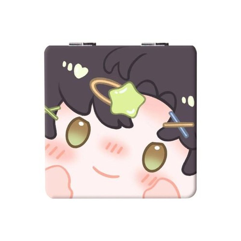 XYZSJGW Cute Sylus Rafayel Travel Makeup Mirror Game Love and Deepspace Xavier Portable Mini Handheld Foldable Makeup Mirror (Zayne)