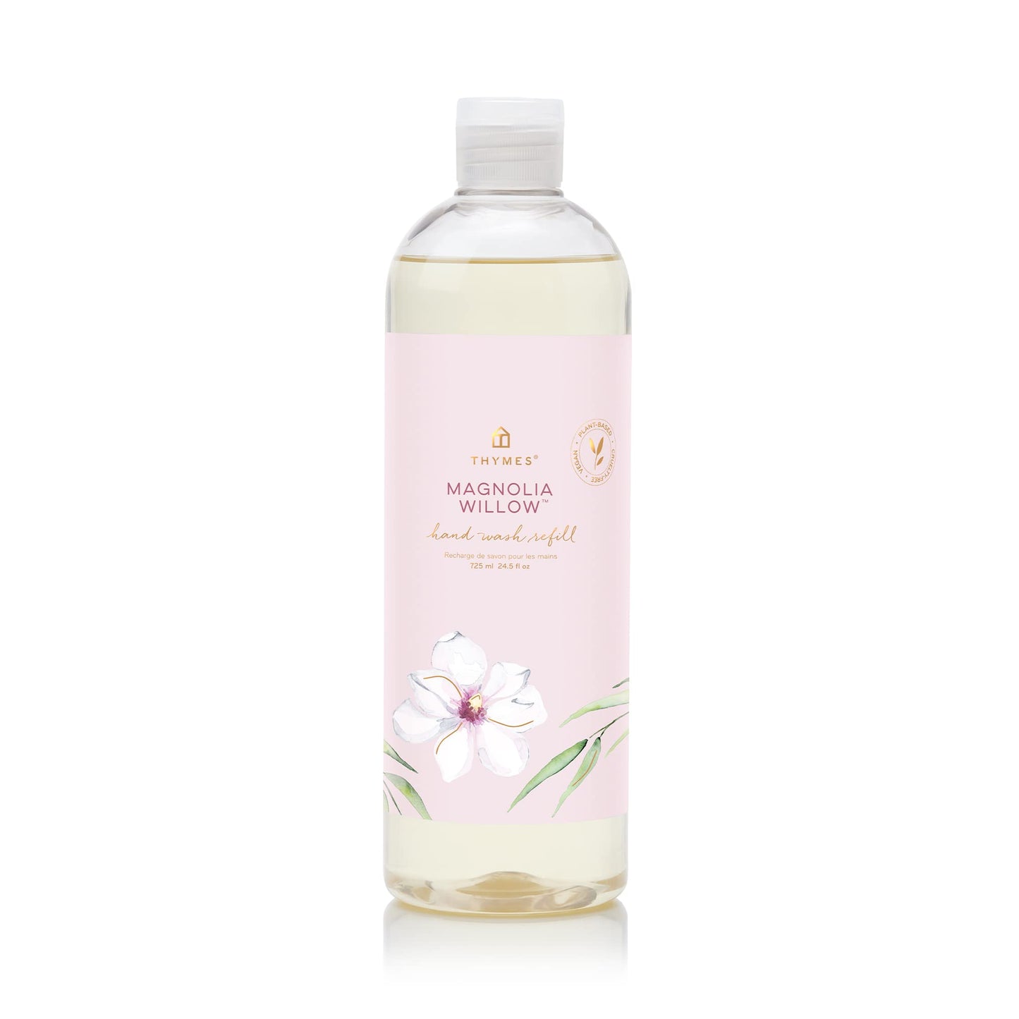 Thymes Hand Wash Refill - Lightly Scented Liquid Hand Soap for Bathroom and Kitchen Refill - Moisturizing Formula with Natural Ingredients (Magnolia Willow, 24.5 fl oz)