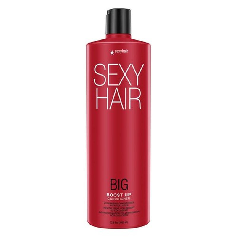 SexyHair Big Boost Up Volumizing Conditioner with Collagen, 33.8 Oz | 20% More Volume | SLS and SLES Sulfate Free | All Hair Types