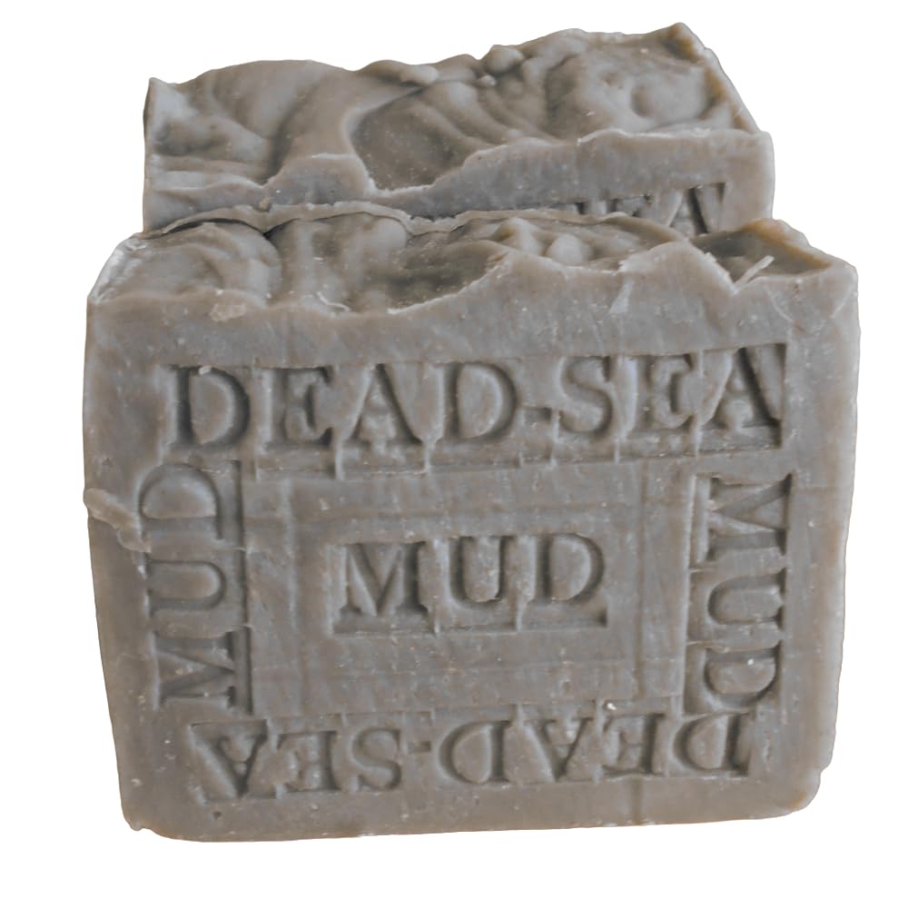 Dead Sea Mud Soap Israel with Shea Butter Artisan 7 Oz. Face and Body Bar Licorice Scented All Natural Handmade for Oily Acne-Prone Skin Clean and Hydrated