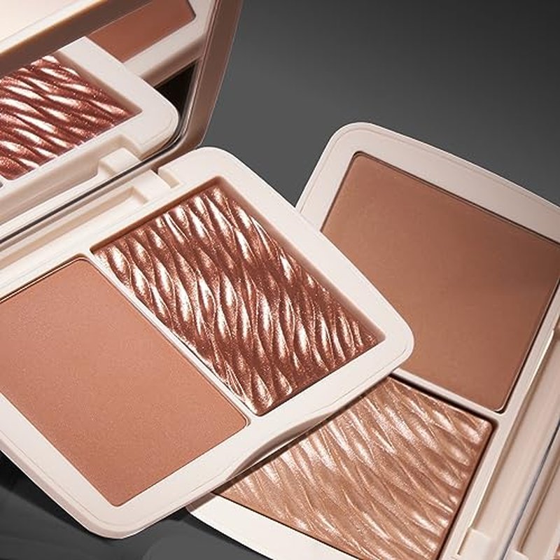 COVER FX Monochromatic Powder Bronzer Duo - Sunkissed Bronze - Soft Matte + Luminous Shimmer Finish - Create Custom, High Impact Bronze Glow