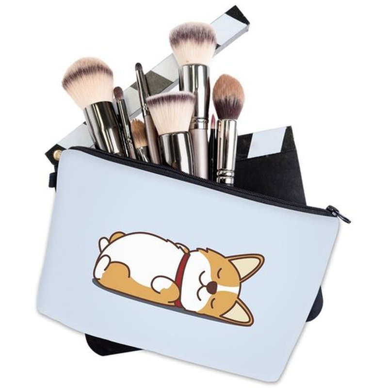Deanfun Small Makeup Case - Cute and Waterproof Cosmetic Bag for Women(Corgi D5-55061)