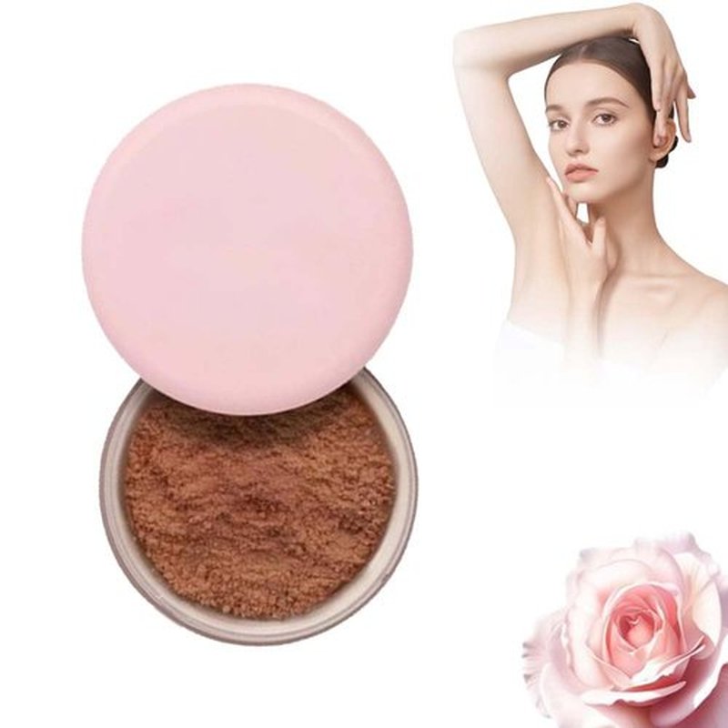 Blurring Setting Powder, 2024 New Waterproof Pink Setting Powder Makeup Setting Powder for All Skin Tones, Natural Makeup for A Whole Day (04#)