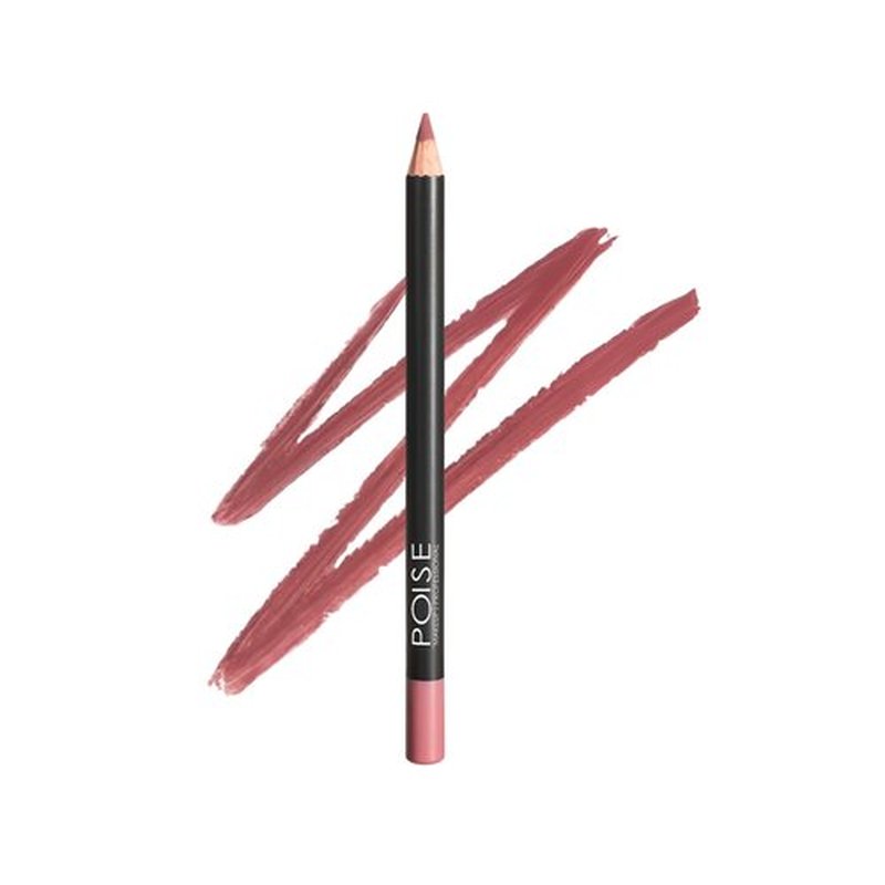 POISE Makeup Lip Liner Pencil | Long-lasting Water-resistant Lip Color Pencil, ROSEBUD (rosy mauve)