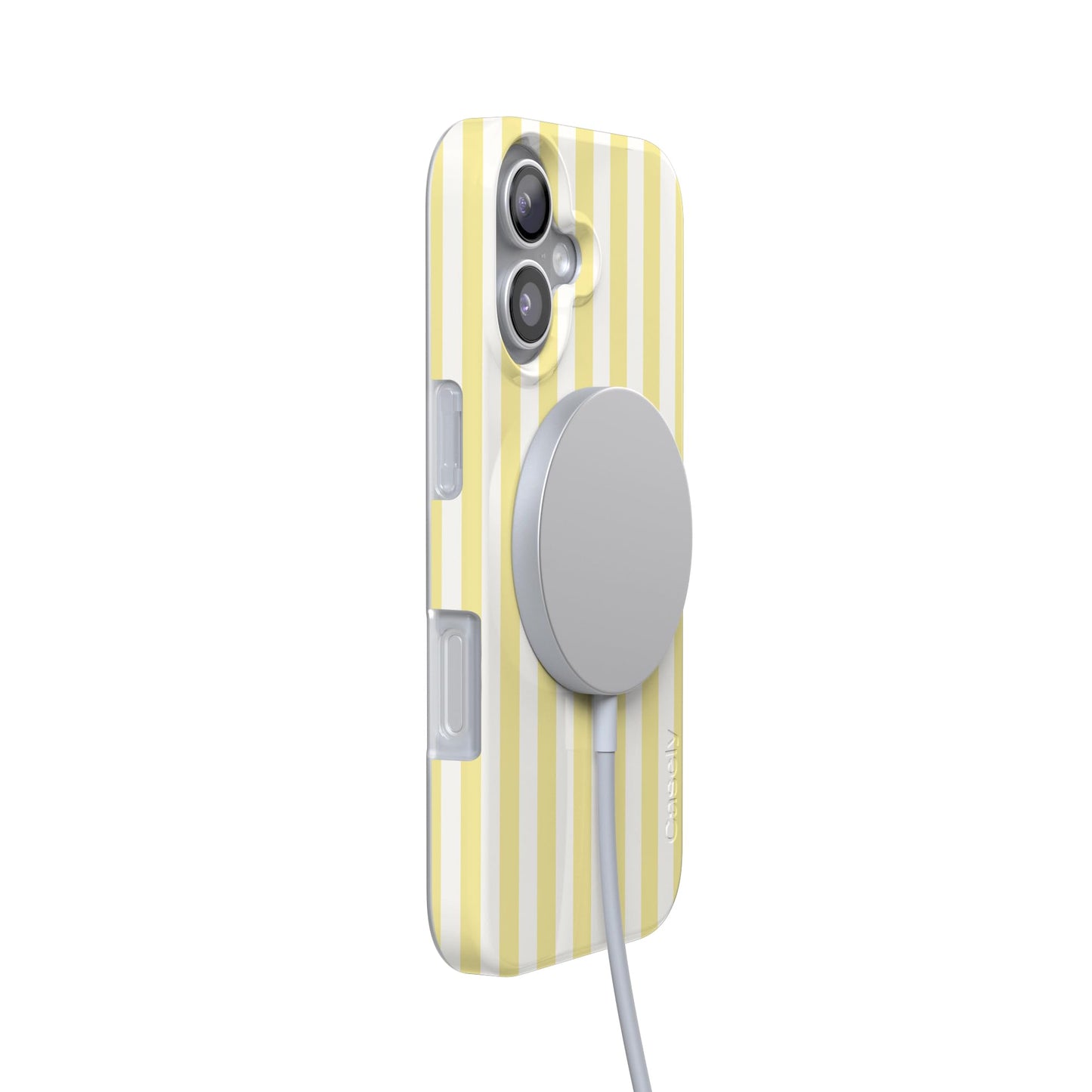Casely iPhone 17 Case | Butter Yellow Stripes | Sunday Best | Compatible with MagSafe | Classic Ultra Slim Design