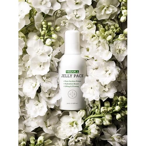 Vegan J Jelly Pack Multi-Use Primer Gel | Niacinamide, Firming, Hydrating | Vegan K-Beauty | Pore-Perfecting, Lifting & Smoothing | Makeup-Ready Skincare (50ml)