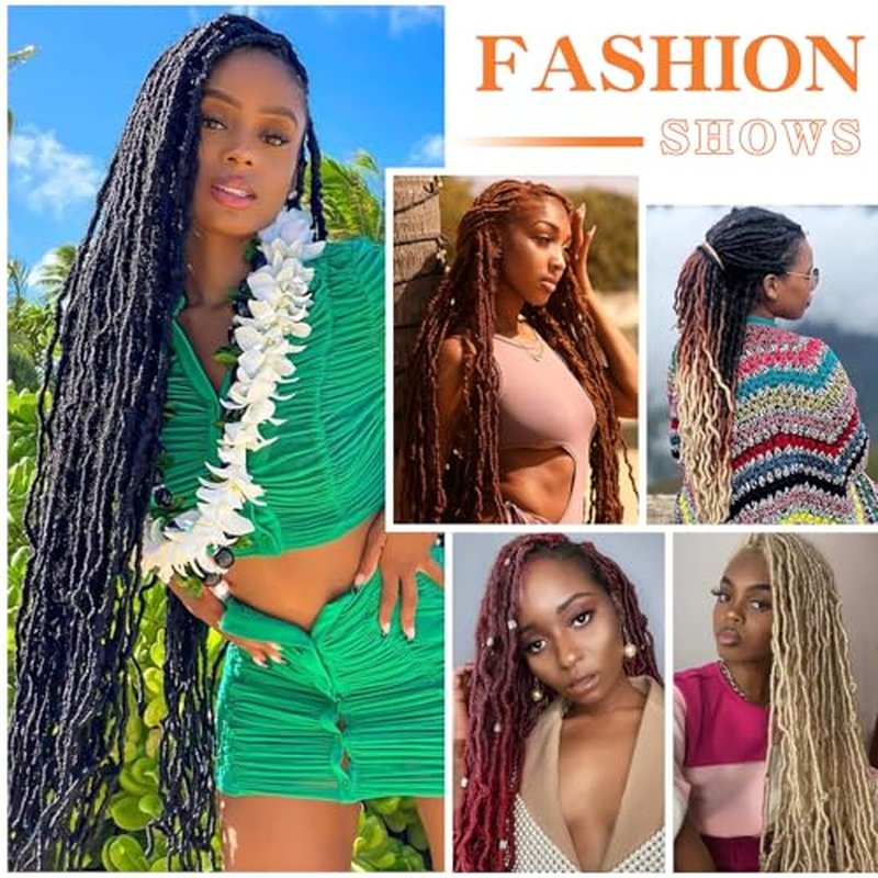 Short Soft Locs 10 Inch 7 Packs Color 4 Faux Locs Crochet Hair Pre Looped Soft Locs Crochet Hair For Black Women(10inch, 7 Packs, 4#)