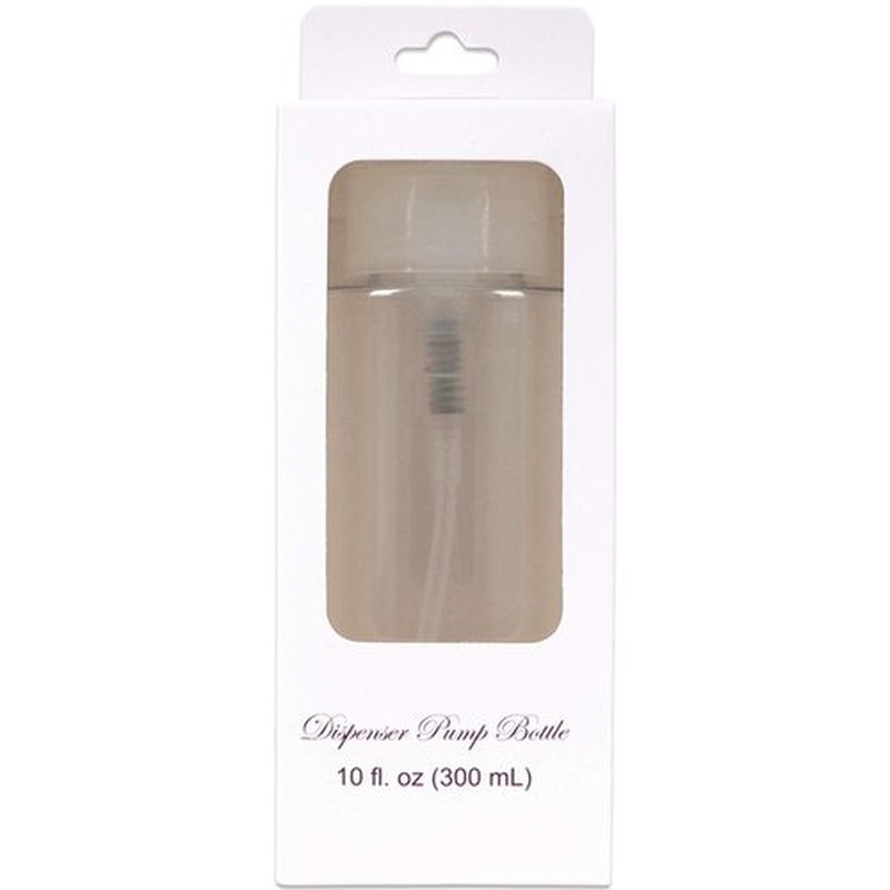 10oz Clear Push Down Pump Dispenser Empty Refillerble Bottle with Flip Top Cap - for Nail Polish, Travel, Cosmetics Packaging